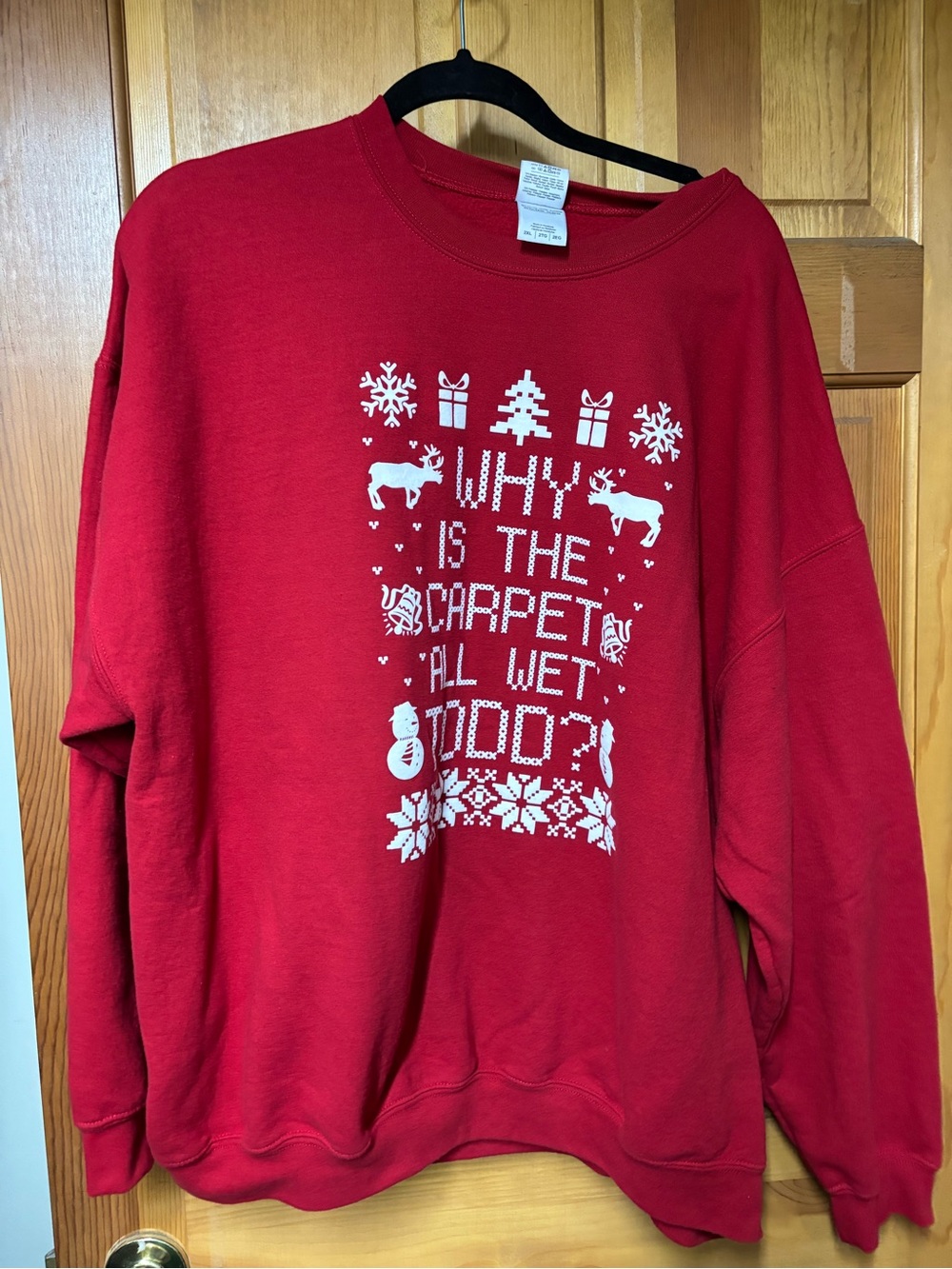 Men's Red Holiday Graphic Sweatshirt 2x